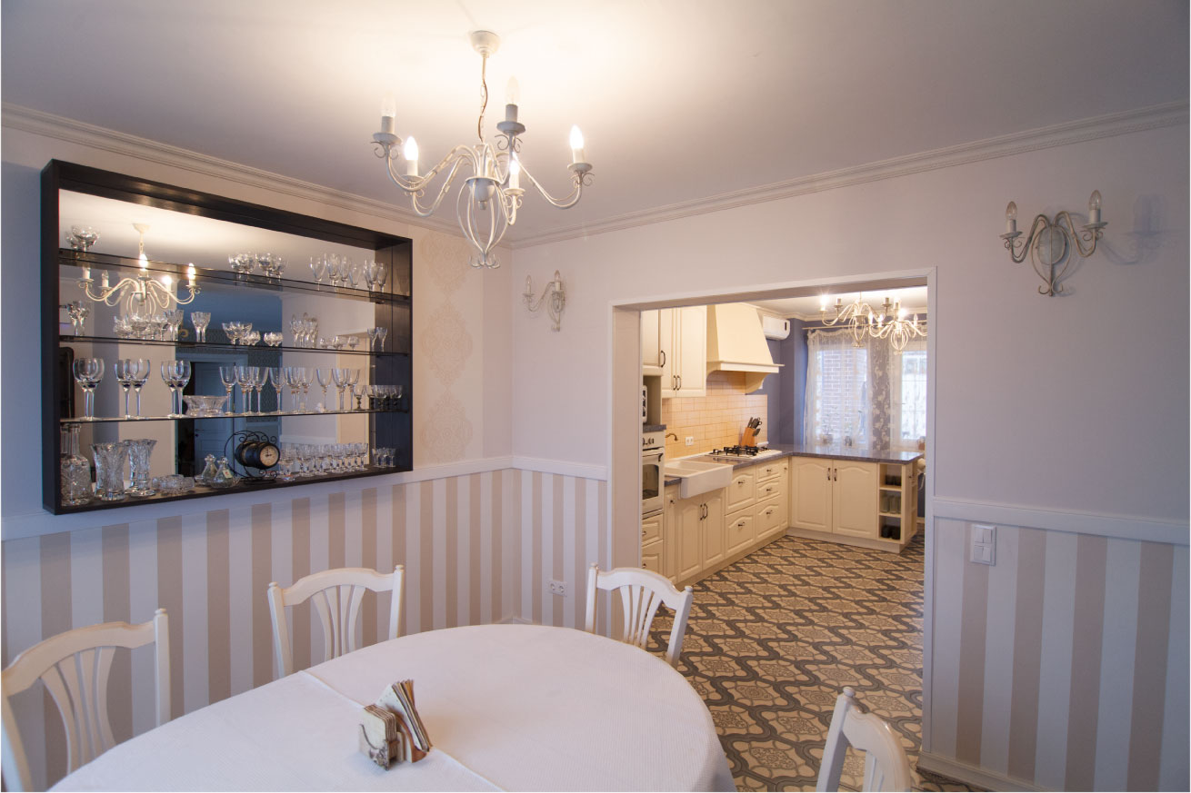 white dining table