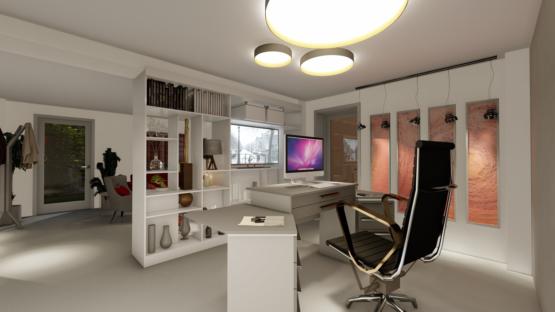 modern office and chair