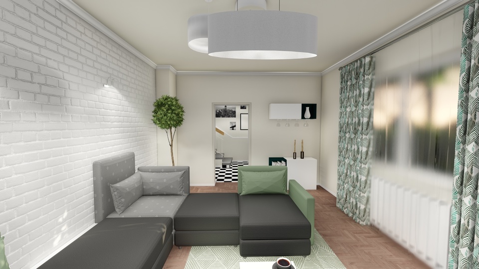 green livingroom