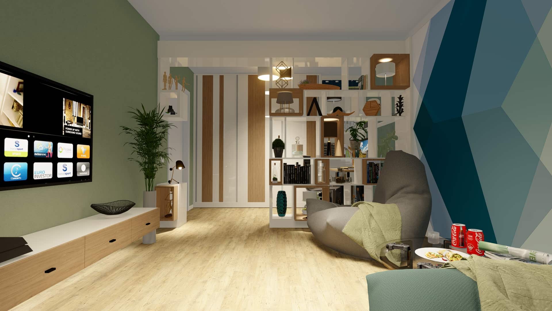 interior design for living area